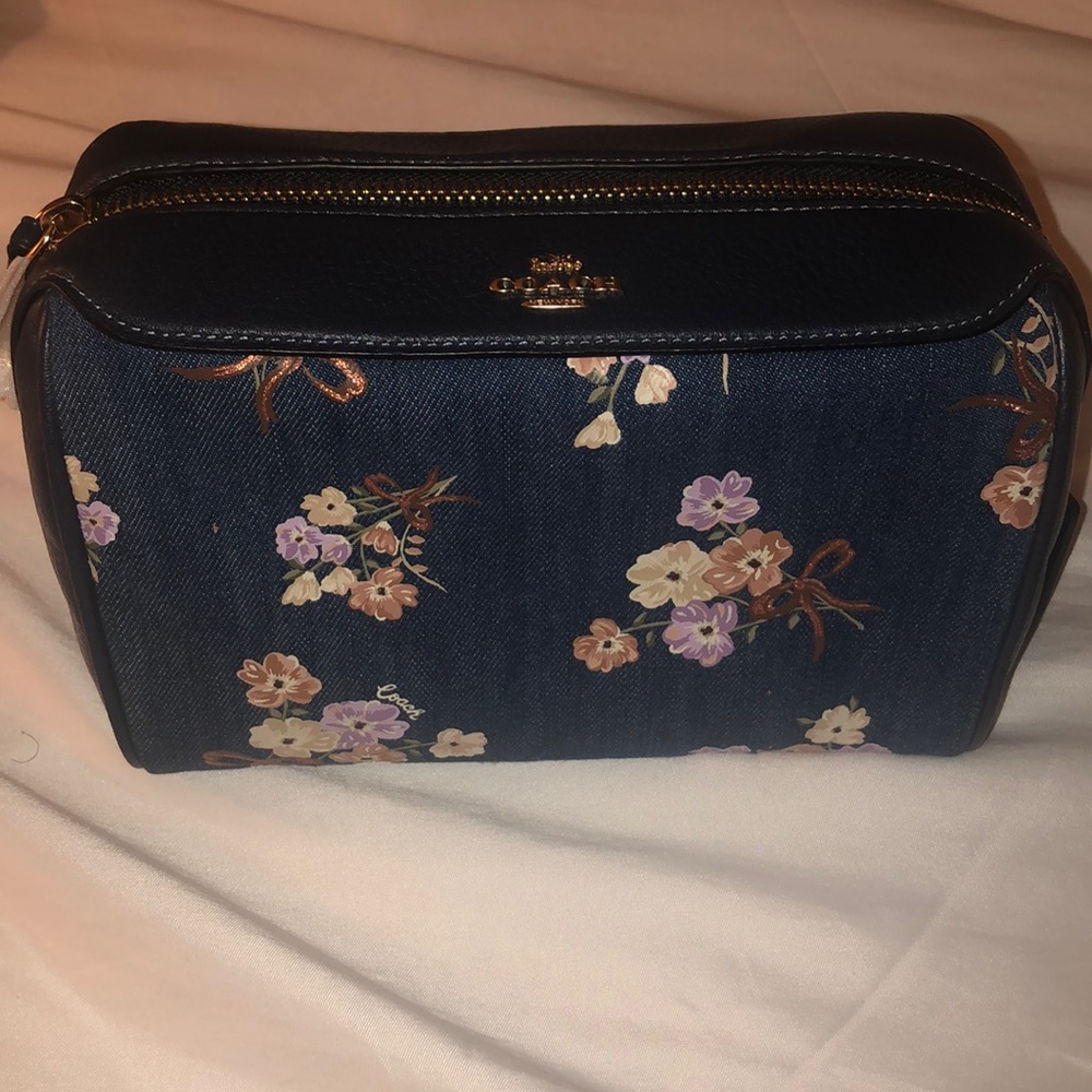 Denim Floral Crossbody